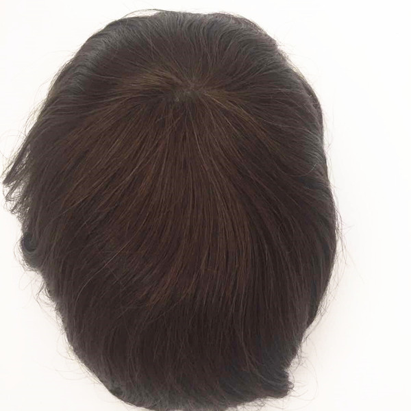 Wholesale indian remy  brown Thin skin cheap toupee for men YL261 